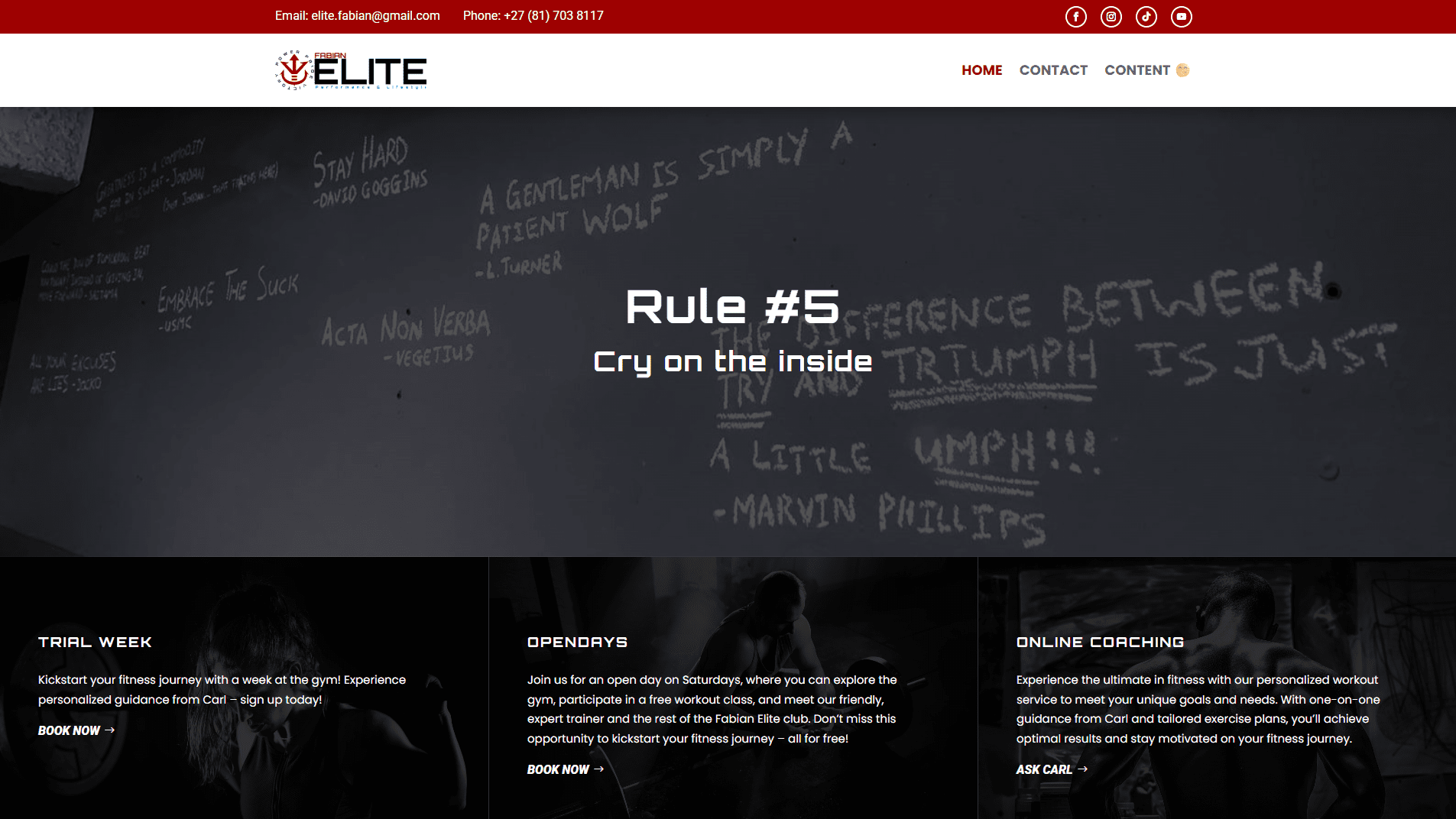 Fabian ELITE website screenshot